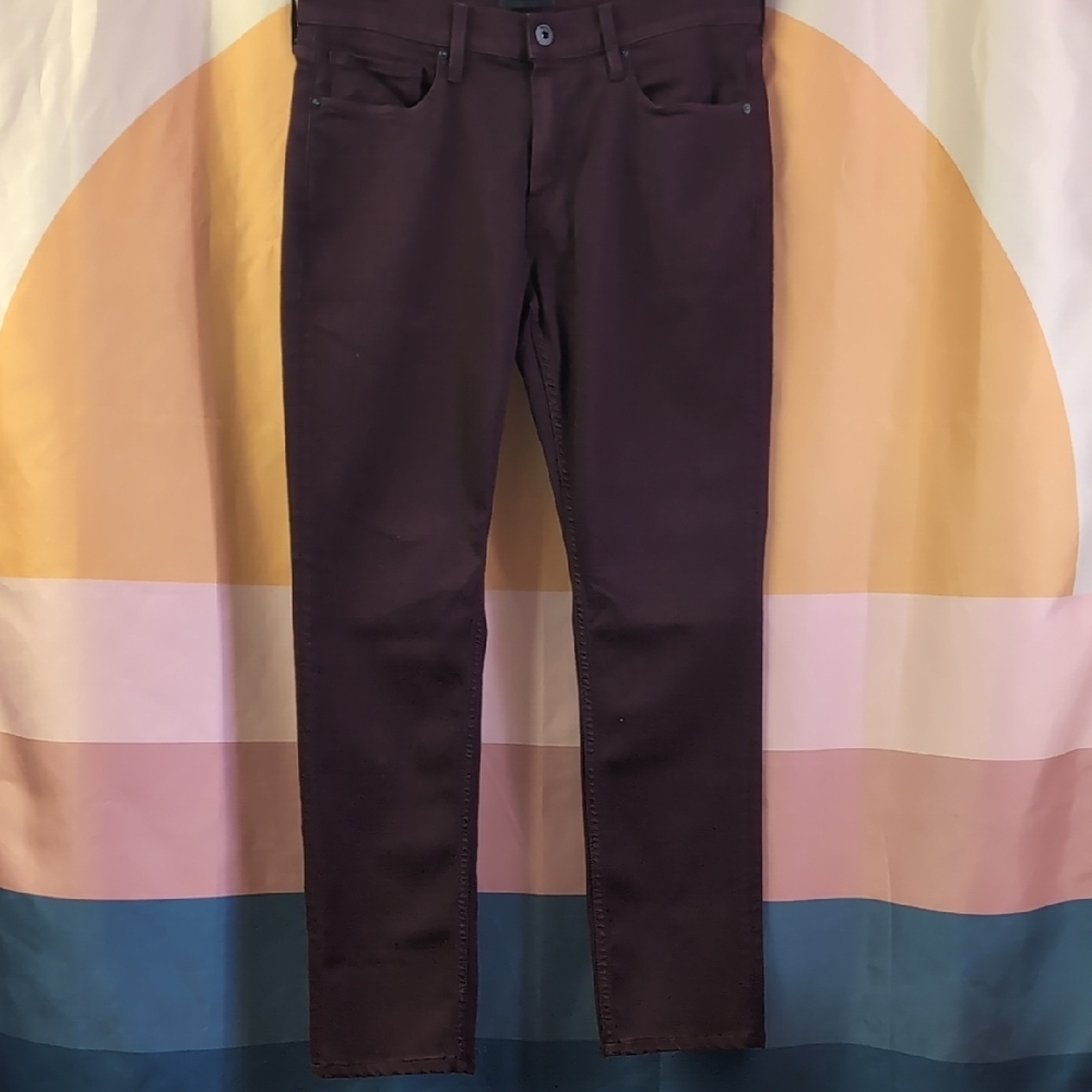 Paige Federal Burgundy Jeans Size 31